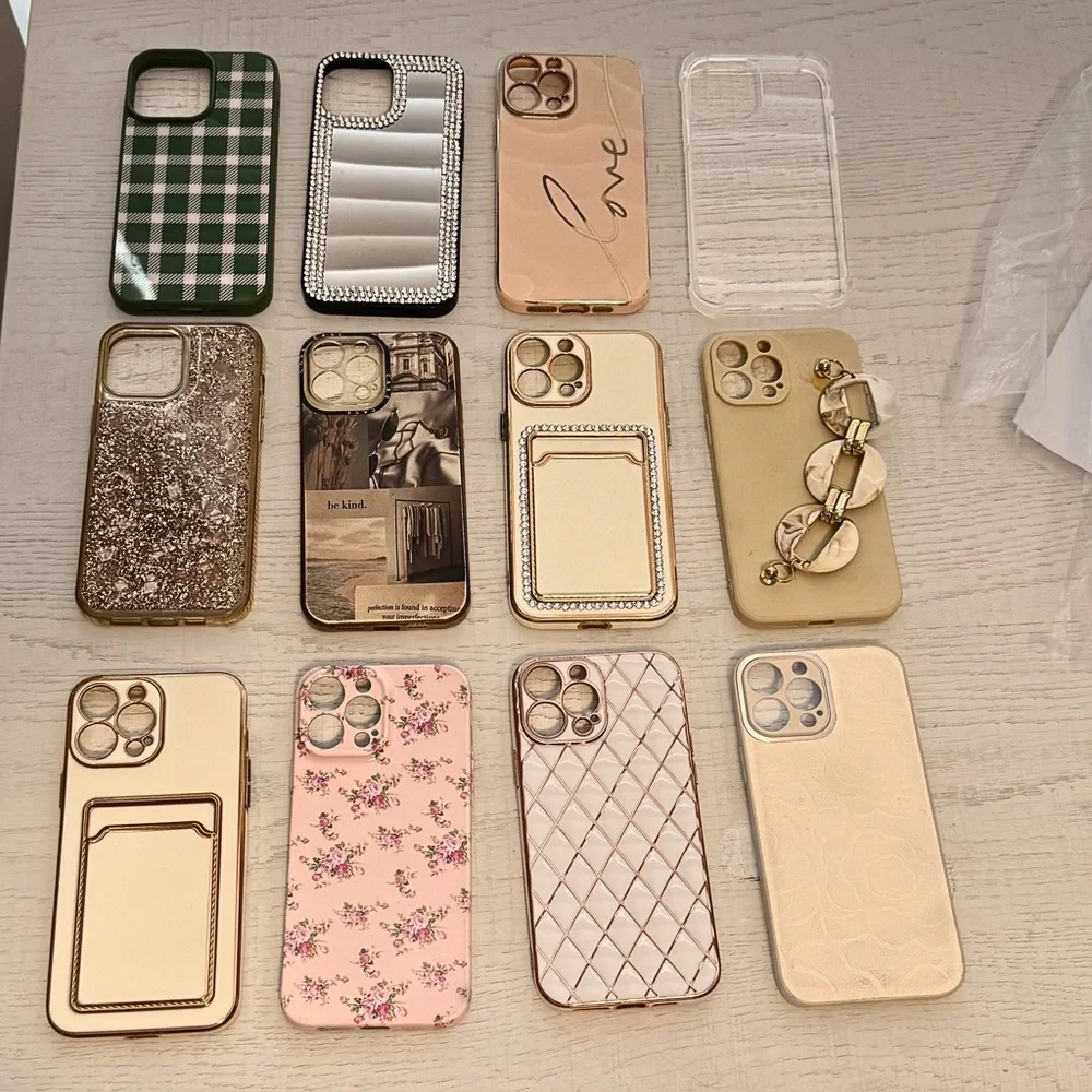 Bundle of 8 iPhone 13 Pro Max Cases | Mirror, Floral, Glitter, Clear & Neutral - Picture 6 of 7